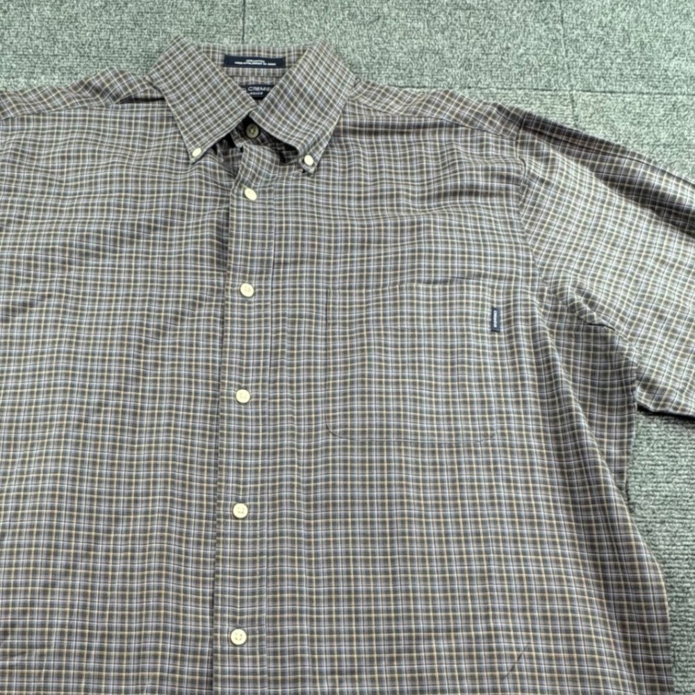 Daniel Cremieux Classics Mens Large Blue Plaid Short Sleeve Button Down Shirt